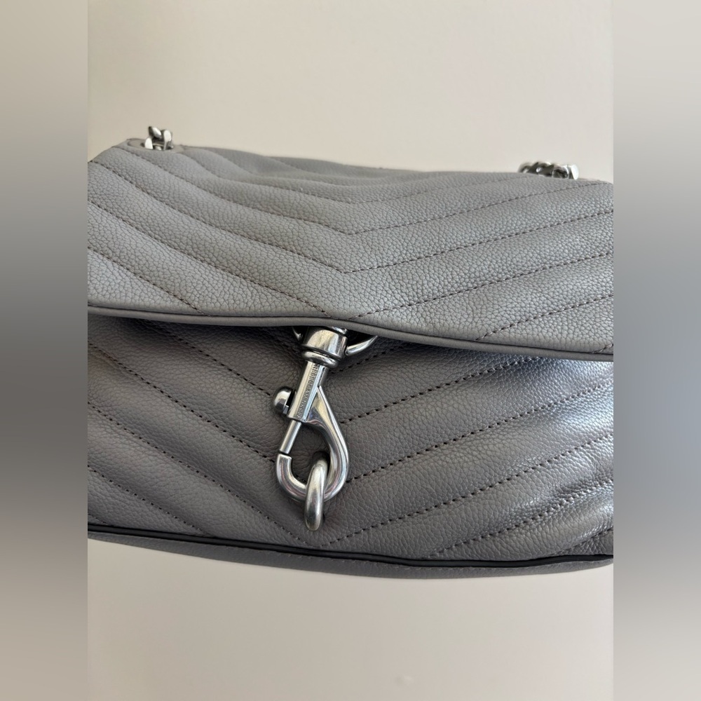 Rebecca Minkoff Small Edie Crossbody in Stone Grey - Picture 4 of 12